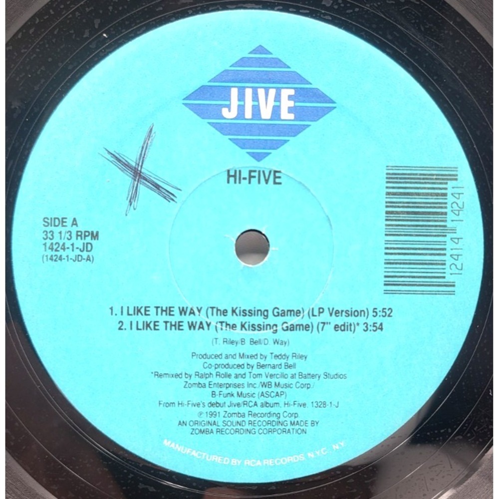 HI-FIVE - I LIKE THE WAY (THE KISSING GAME) - SOUL SINGLE‎ RECORD